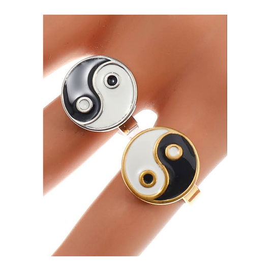 TR1598 - Stainless Steel Yin & Yang Ring