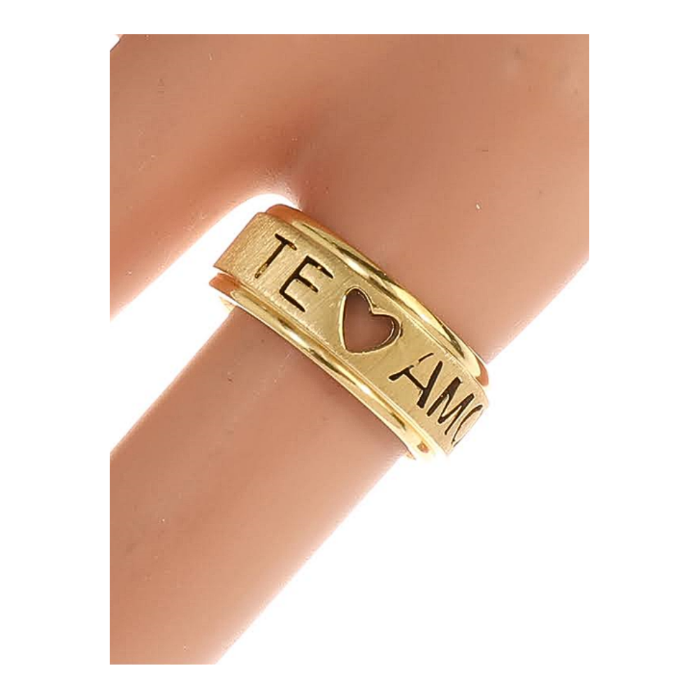 TR1601 - Stainless Steel Te Amo Ring