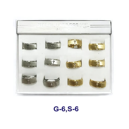 TR1602 - Stainless Steel Cross Cutout Ring