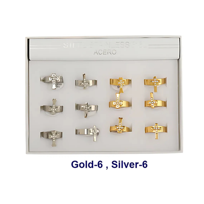TR1785 - Stainless Steel Cross Ring