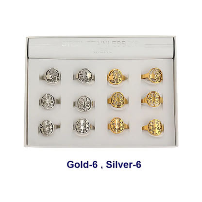 TR1795 - Stainless Steel Star Cutout Ring