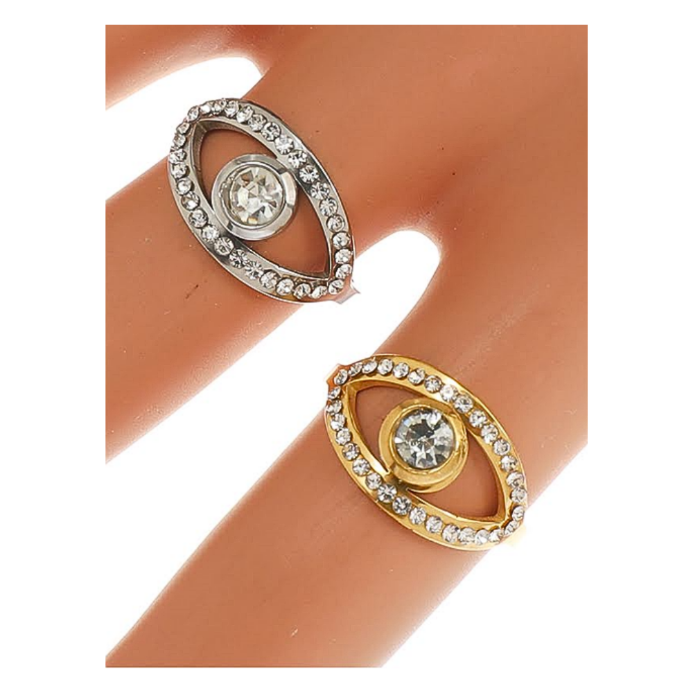 TR1808 - Stainless Steel Eye Ring