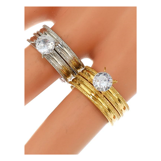 TR1860 - Stainless Steel Sand Blasted Ring