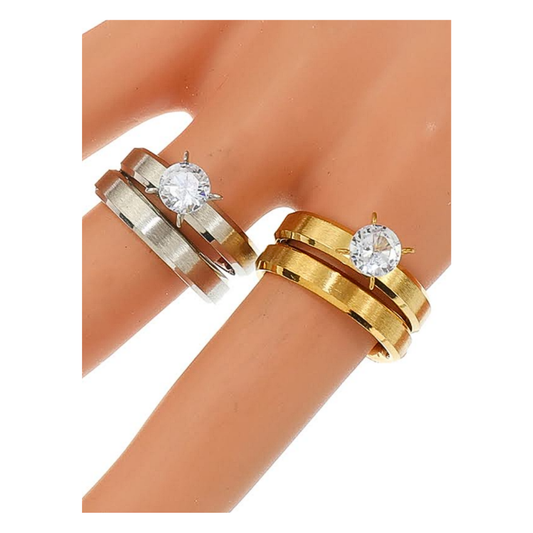 TR1861 - Stainless Steel Brushed Ring