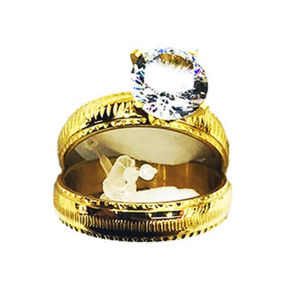 TR1864 - Stainless Steel Etched Ring