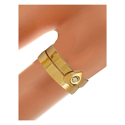 TR1878 - Stainless Steel Heart Ring