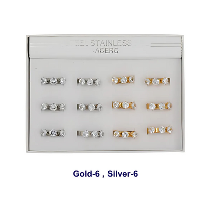 TR1891 - Stainless Steel Diamond Line Ring
