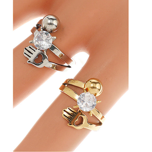 TR1898 - Stainless Steel Hand Twist Ring
