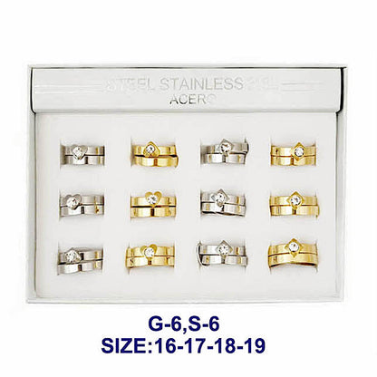 TR1905 - Stainless Steel Heart Band Ring