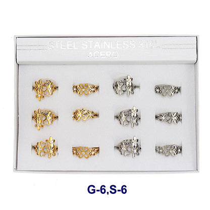 Stainless Steel Flower Ring