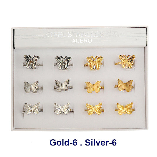 TR1941 - Stainless Steel Butterfly Ring