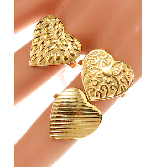 TR1942 - Stainless Steel Heart Ring