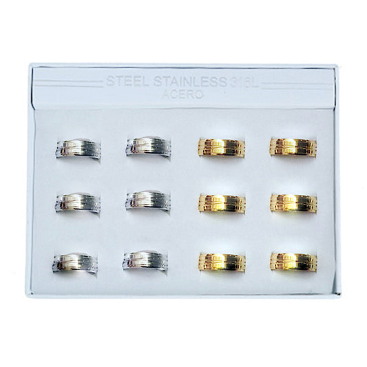 TR1946 - Stainless Steel Groove Band Ring