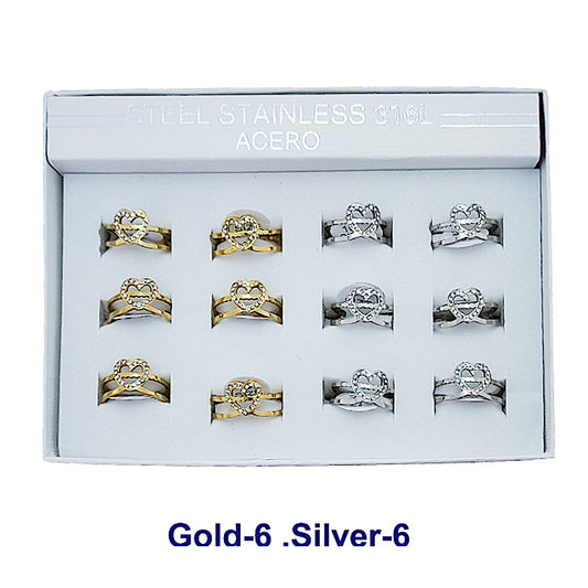 TR1947 - Stainless Steel Heart Ring