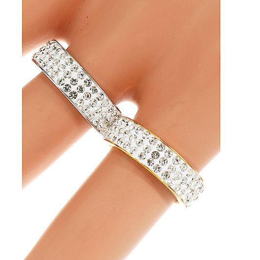 TR1946 - Stainless Steel Pavé Band Ring