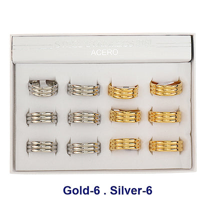 TR1958 - Stainless Steel Groove Ring
