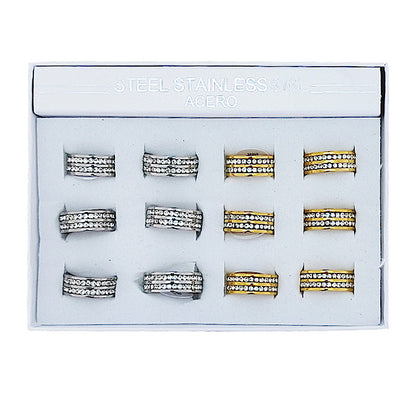 TR1977 - Stainless Steel Rhinestone Ring