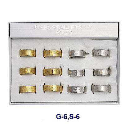 TR1980 - Stainless Steel Cross Prayer Ring