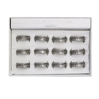 TR1983 - Stainless Steel Silver Chain Ring