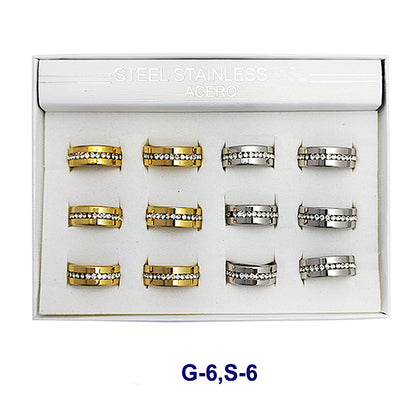 TR1989 - Stainless Steel Rhinestone Ring