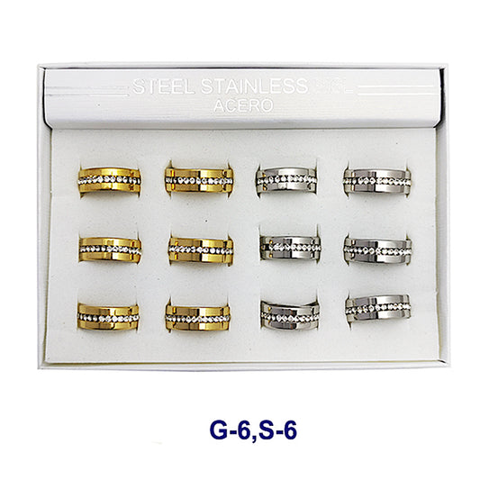 TR1989 - Stainless Steel Rhinestone Ring
