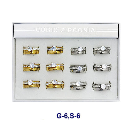 Stainless Steel Diamond Ring