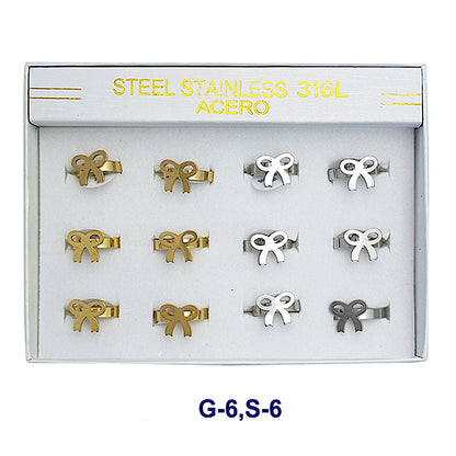 Stainless Steel Bow Ring