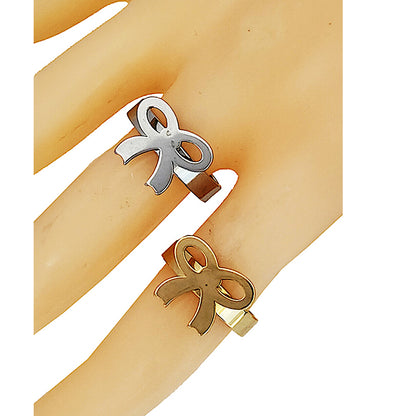 Stainless Steel Bow Ring