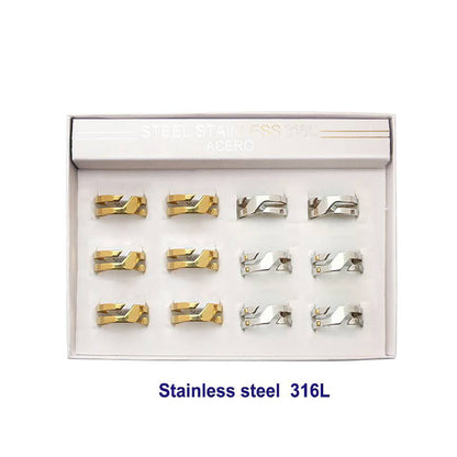 Stainless Steel Abstract Band Ring