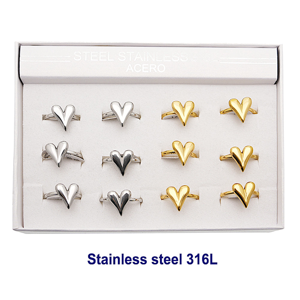 Stainless Steel Heart Ring