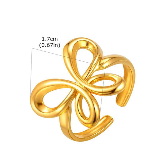Stainless Steel Butterfly Ring