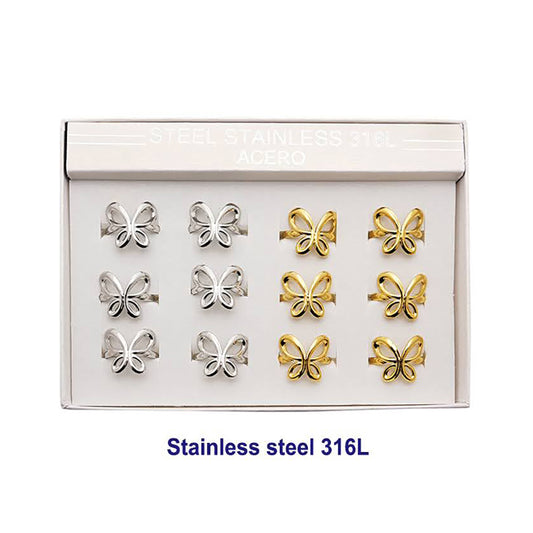 Stainless Steel Butterfly Ring