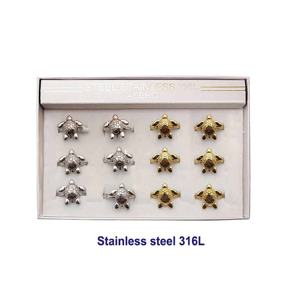 Stainless Steel Sea Turtle Ring