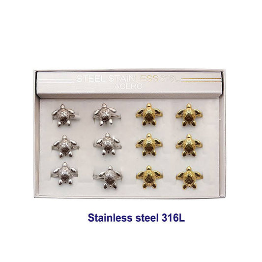 Stainless Steel Sea Turtle Ring