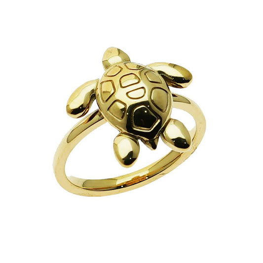 Stainless Steel Sea Turtle Ring