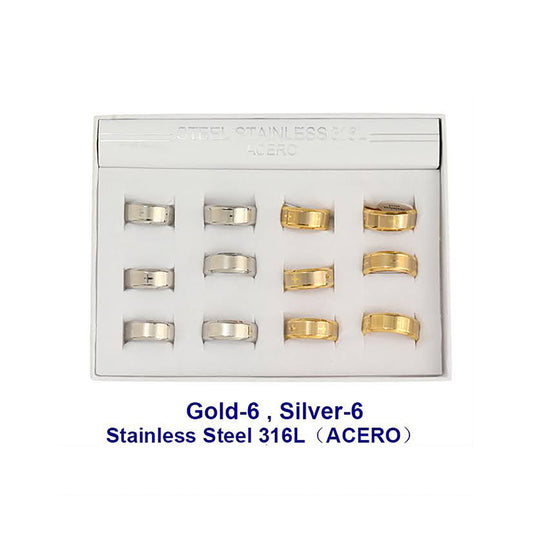 Stainless Steel Cross Imprint Band Ring
