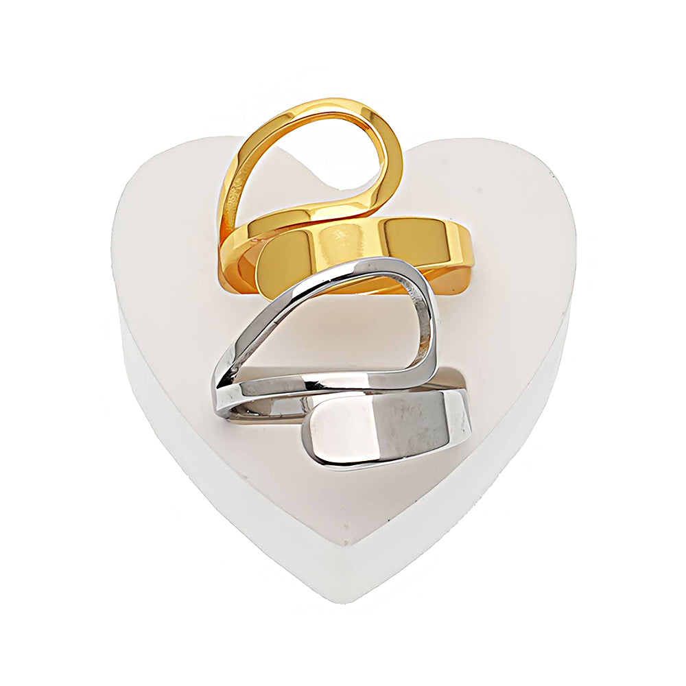 Stainless Steel Abstract Wrap Ring