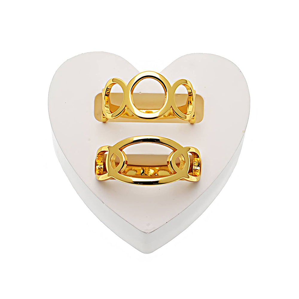 Stainless Steel Circle & Oval Ring