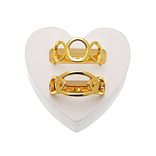 Stainless Steel Circle & Oval Ring