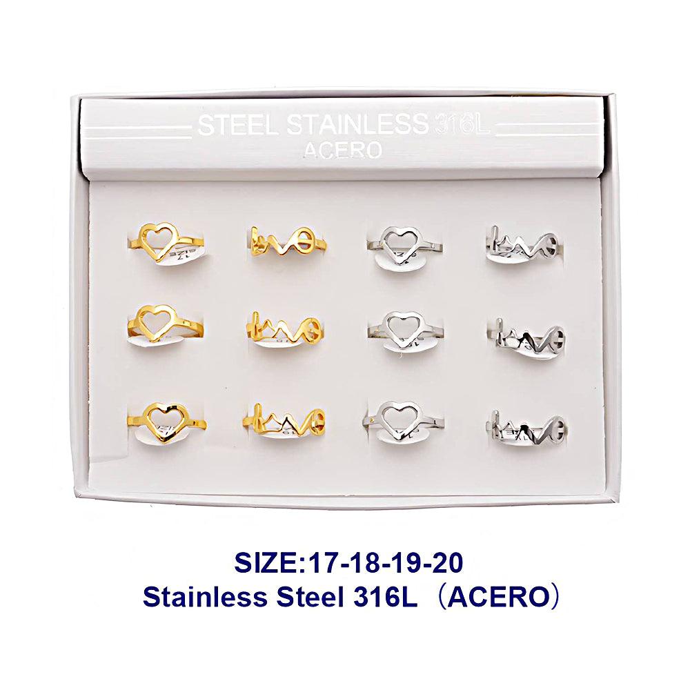 Stainless Steel Love Heart Ring