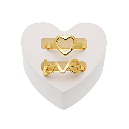 Stainless Steel Love Heart Ring