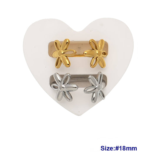 Stainless Steel Open Flower Ring