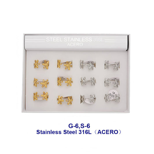 Stainless Steel Open Flower Ring