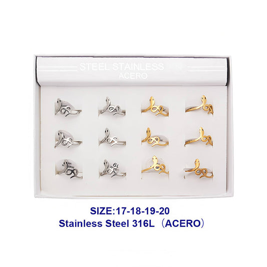 Stainless Steel Snake Infinity Tail Ring