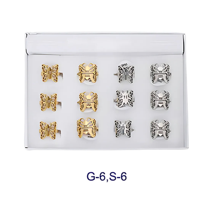 TR1168 - Stainless Steel Filigree Butterfly Ring