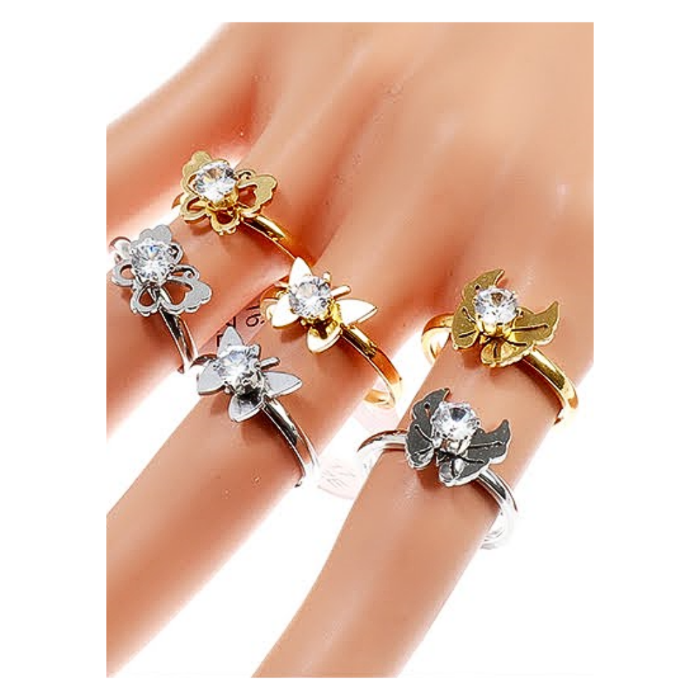 TR1277 - Stainless Steel Butterfly Ring