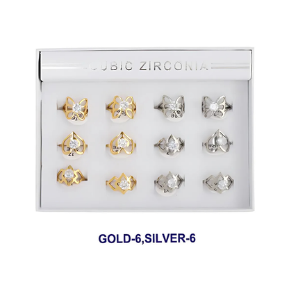 TR1464 - Stainless Steel Diamond Shapes Ring