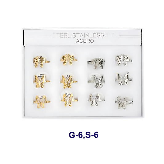 TR1542 - Stainless Steel Butterfly Ring