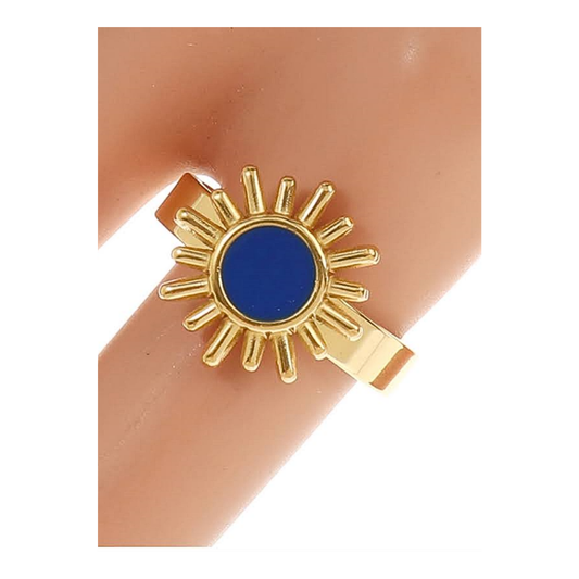 TR1553 - Stainless Steel Enamel Sun Ring