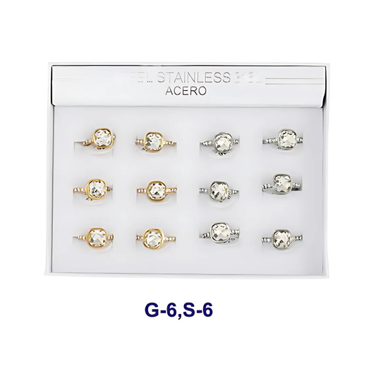 TR1561 - Stainless Steel Diamond Ring